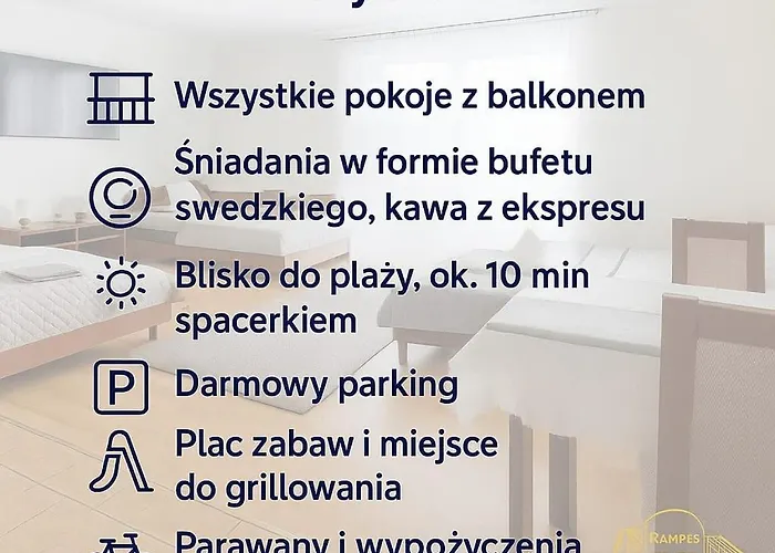 Ramzes Ustka -Pokoje Z Balkonami,Parking,Blisko Do Plazy Отель типа 