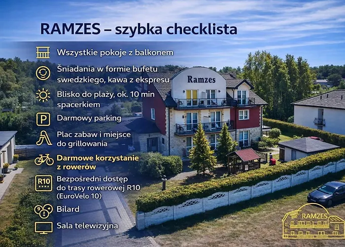Ramzes Ustka -Pokoje Z Balkonami,Parking,Rowery,Blisko Do Plazy Bed and Breakfast